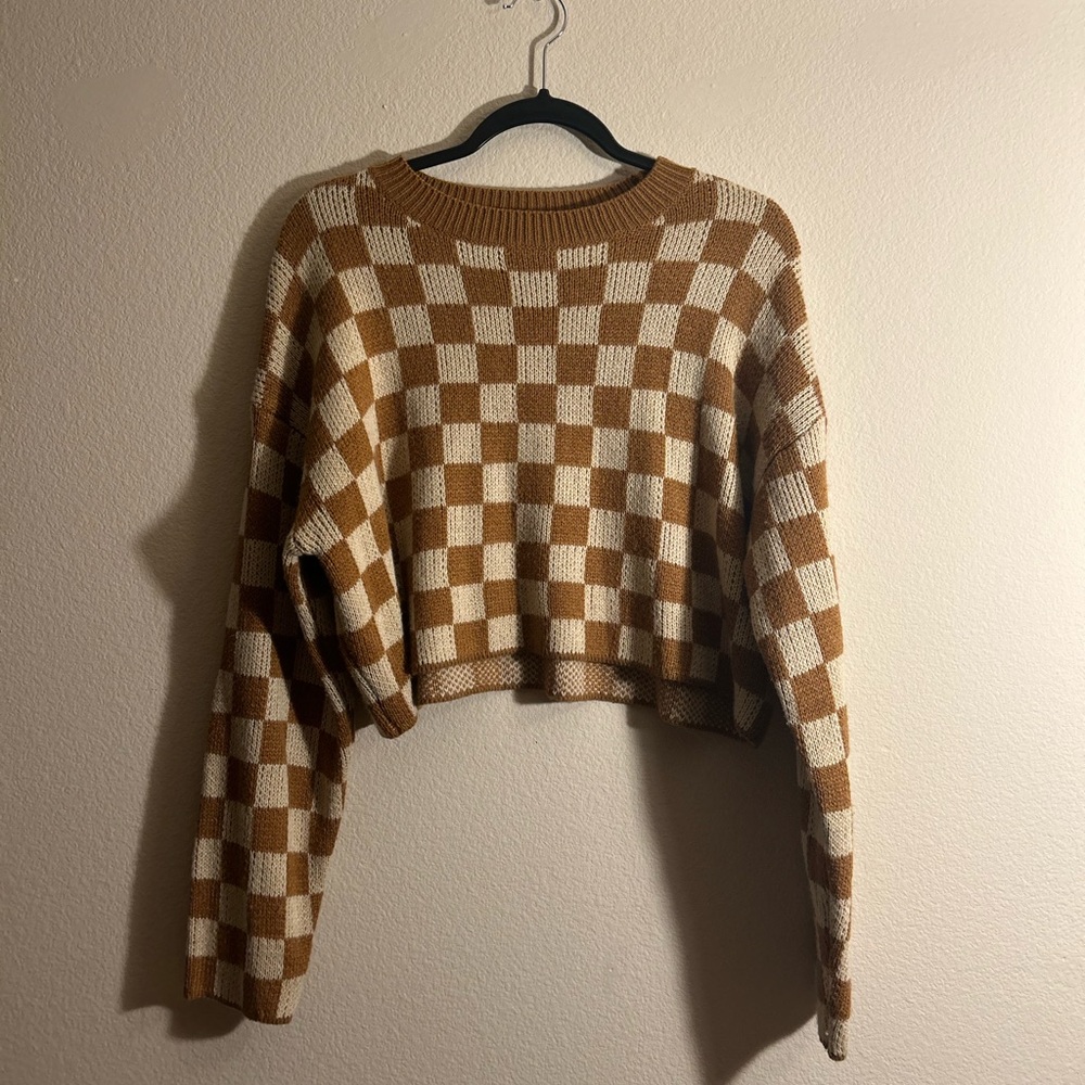 SHEIN cropped knit sweater